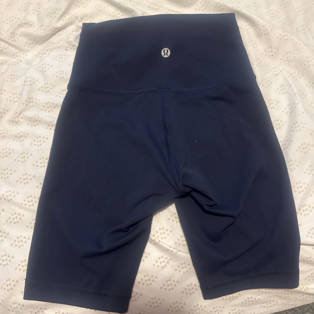 lululemon athletica Blue Bike Shorts High Waist Performance
